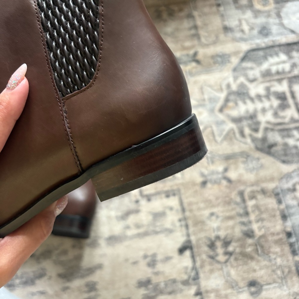 Cole Haan Rockland Chestnut Brown Leather Riding Boots size 6.5 - Picture 11 of 13